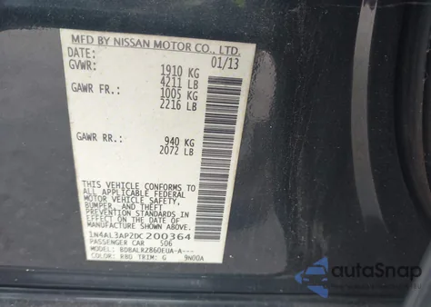 2013 Nissan Altima 2.5 S from USA, damaged, VIN 1N4AL3AP2DC200364